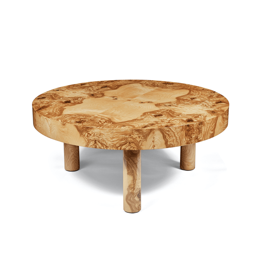 Furniture Collection styling ideas with Carlton Coffee Table in Natural Burl Wood by August Abode