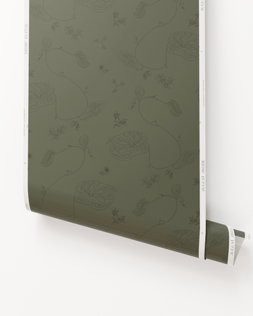 Anthurium Waltz Wallpaper in Thyme