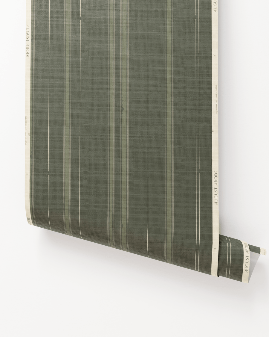 Toluca Stripe II Grasscloth Wallpaper in Carlow