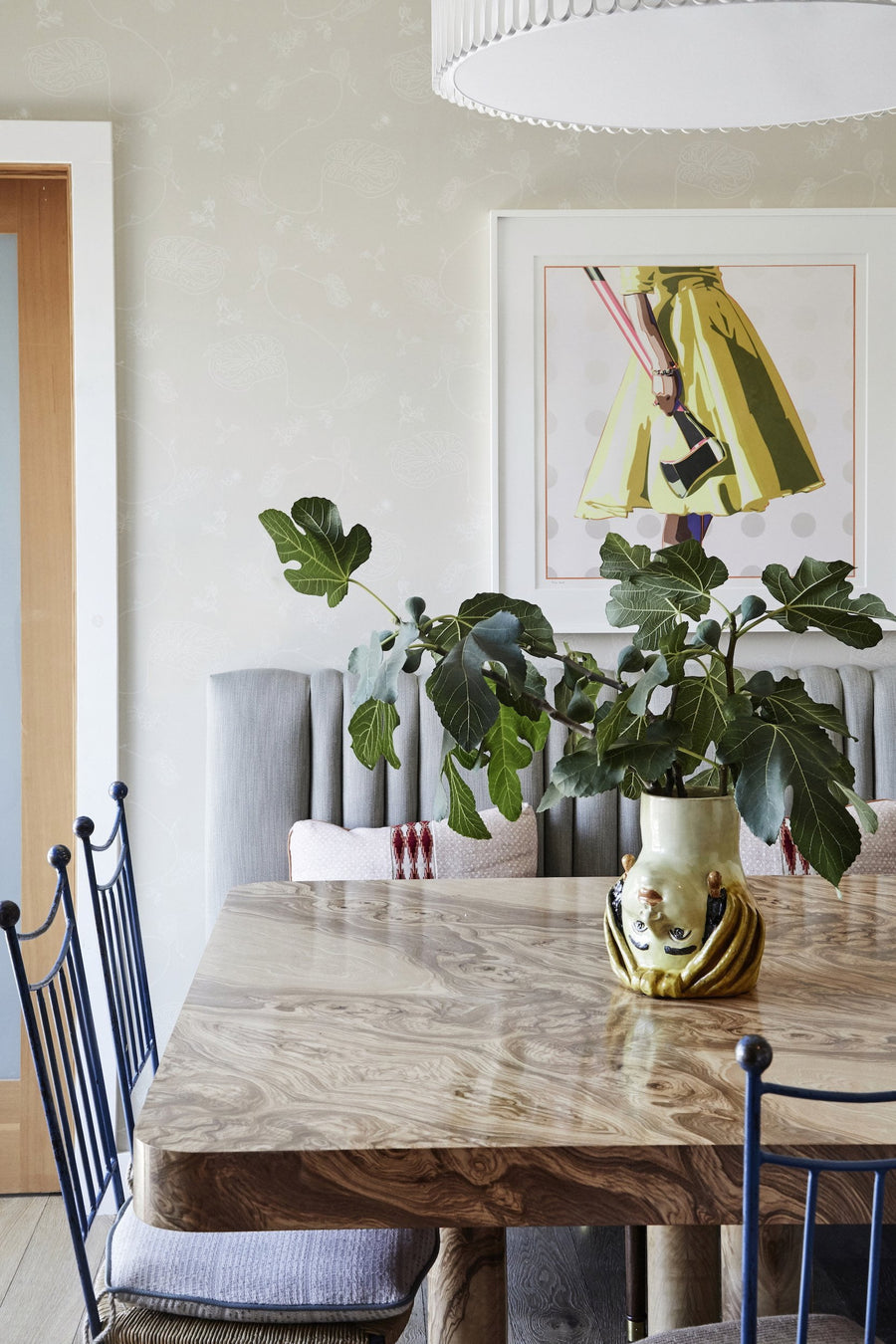 Wallcovering styling ideas with Anthurium Waltz Wallpaper in Bonaire by August Abode