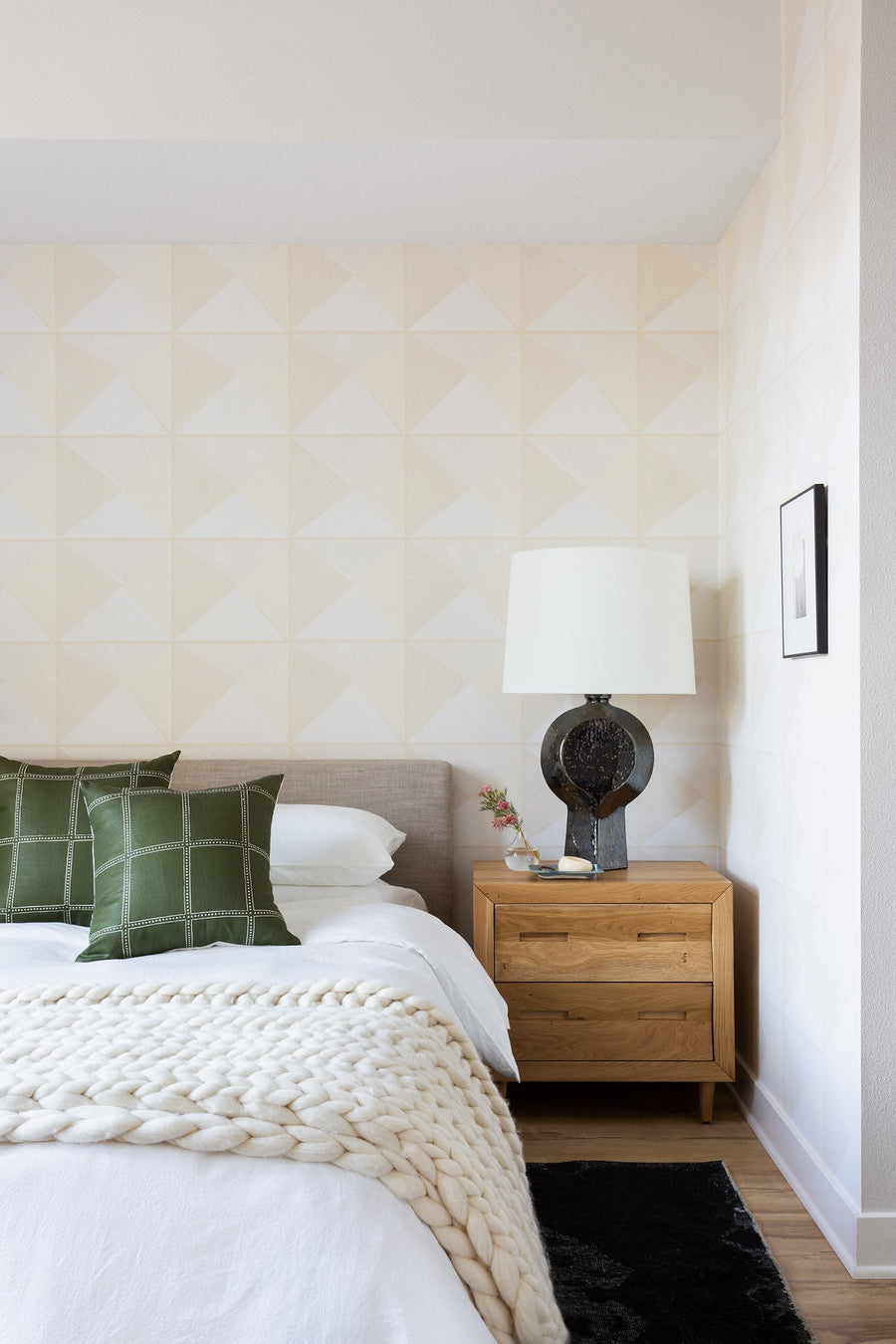 Wallcovering styling ideas with Modern Stone Hand Screened Wallpaper in New Brighton by August Abode